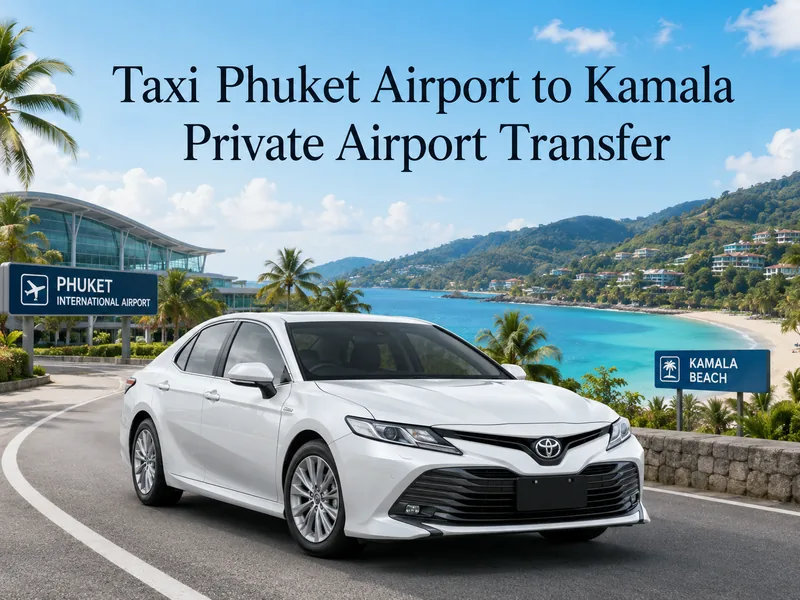 Ways to get from Phuket airport to Kamala Beach: private transfer, bus, taxi, app and rental car