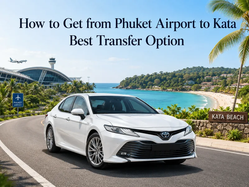 Ways to travel from Phuket airport to Kata Beach: private car, bus, taxi, app and rental car