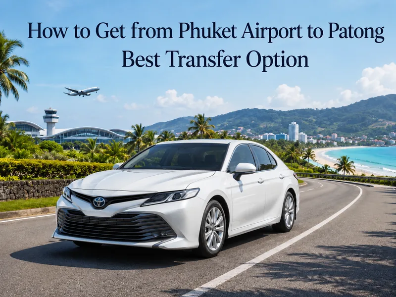 Ways to travel from Phuket airport to Patong: private car, bus, taxi, ride-hailing app and rental car