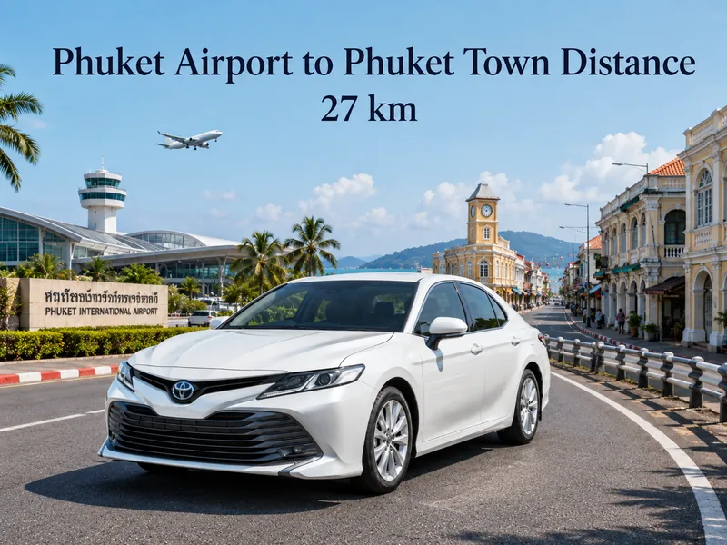 Road from Phuket airport south to Phuket Town, 36 km by Highway 402
