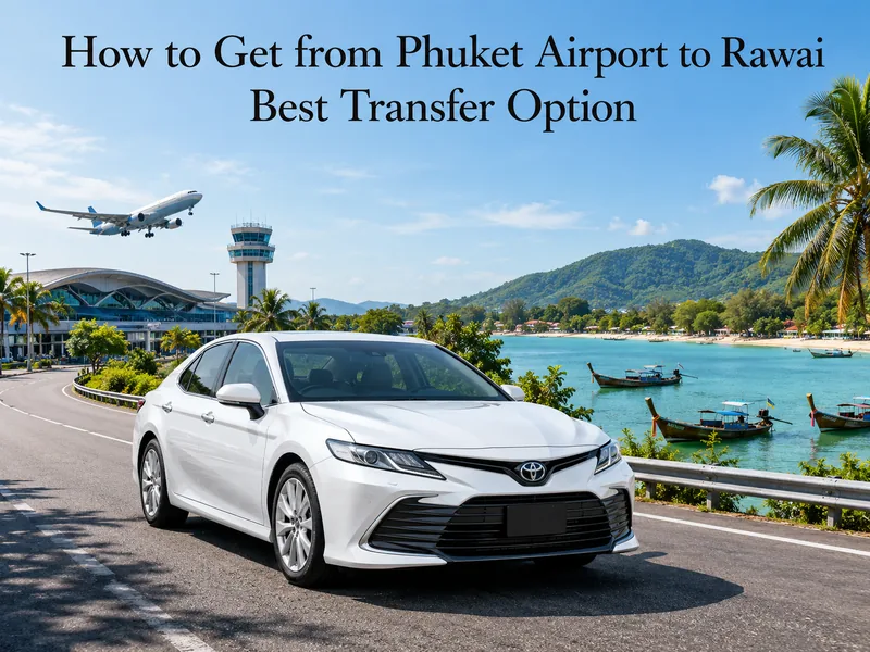 Ways to travel from Phuket airport to Rawai: private transfer, bus, taxi, ride-hailing and rental car